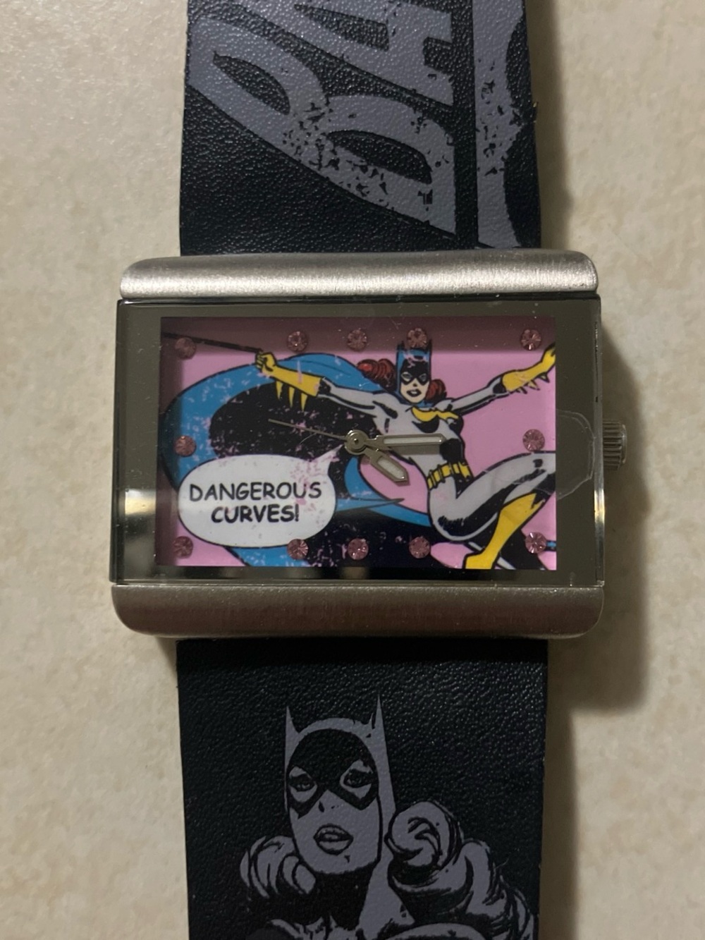 Armitron “Dangerous Curves” Batgirl watch with graphic band - not tested